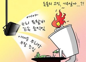 [김진호 만평]촛불의 고민, 기우일까...?!