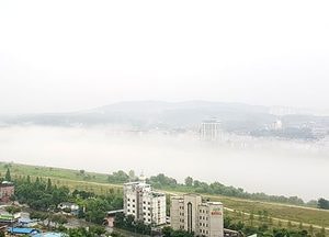[포토]상서롭게 피어 오른 남한강의 물안개 장관
