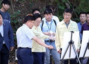 이재명 지사, 태풍 ‘솔릭’ 대비 포천 사방댐 사업현장 방문