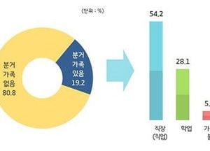 “직장·학교 때문에” 가구 20% ‘생이별’