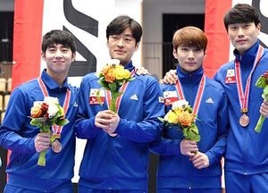 광주시청 소속 허준, 국제월드컵펜싱선수권 대회 단체전 동메달 획득
