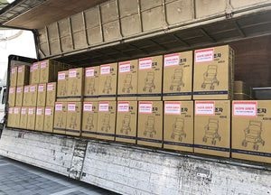 전국자원봉사연맹, 의정부시에 노인 보행보조기 200대 후원