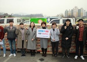 전국자원봉사연맹, 양평에 ‘사랑의 라면’ 기탁