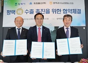 평택시-희창물산-평택과수농협,  ‘평택 배 수출 촉진을 위한 협약’ 체결
