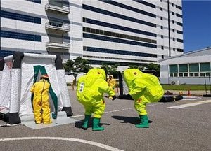 환경부-한강유역환경청, 파주서 지진·화재·화학 사고 가정 합동훈련