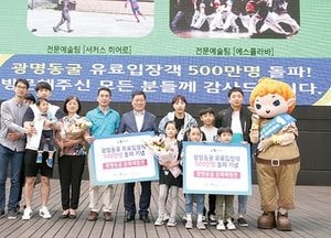 광명동굴, 유료화 개장 이후 입장객 500만명 돌파
