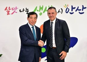 윤화섭 안산시장, 스웨덴 SF 마리나그룹 방문단 접견