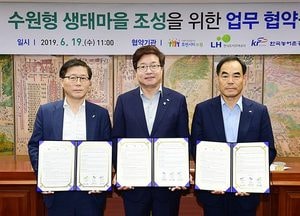 지속 가능한 주거단지 ‘수원형 생태마을’ 짓는다…수원시·토지주택公·농어촌公 협약