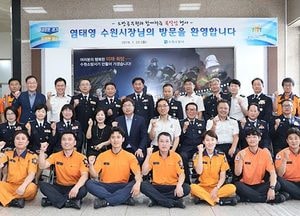 염태영 수원시장, 더위 속 현장 활동 대원 및 의용소방대원 격려