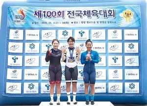 [전국체전] 연천군청 이혜진, 女사이클 500M 우승