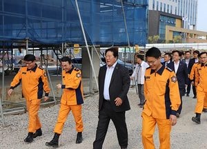 道의회, 북부소방재난본부 청사 공사현장 방문