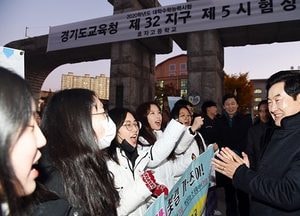 안병용 의정부시장 “좋은 결과 얻기를”…효자고 등 3곳 시험장 방문