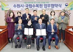 수원 수목원 조성 박차… 국립수목원과 업무협약 체결
