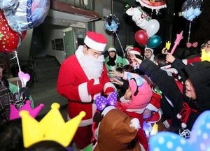 백군기 용인시장, ‘깜짝 산타’···특별한 추억 선물