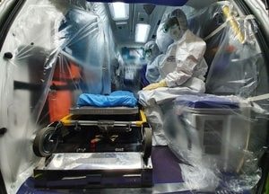 안양소방서, 감염보호복 착용 구급대원 보고 너무 놀라지 마세요
