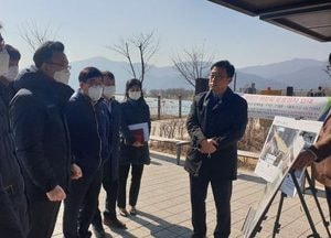 최종원 한강유역환경청장, 팔당물안개공원 허브섬 조성 예정지 방문