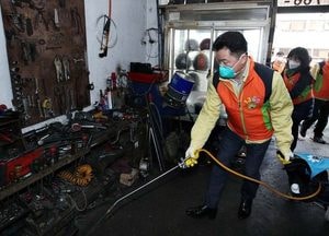 동구자원봉사센터, 코로나19 확산 방지 방역활동 나서