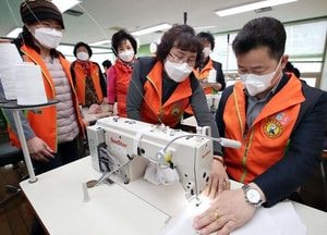 동구 자원봉사센터, 필터교체 면 마스크 제작 봉사