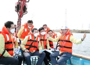 정장선 평택시장, 안성천 일원 친수이용사업 현장 점검