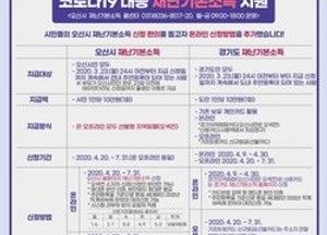 오산시, 재난기본소득 20일부터 신청 접수
