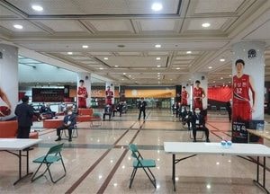 안양도시공사 체육관 2M이상 거리두기 면접