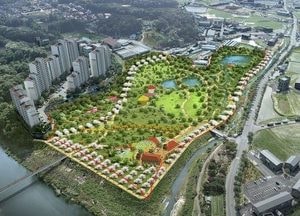 용인시 경안천변에 축구장 10배 크기 도시숲 조성