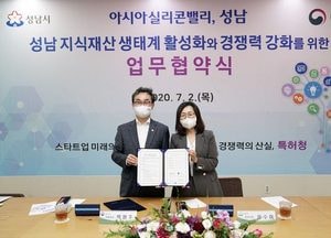 성남시-특허청, 스타트업 지식재산 사업화 지원