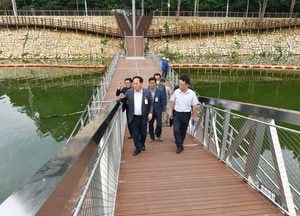 양평군 남한강 양강섬 인도교 개통