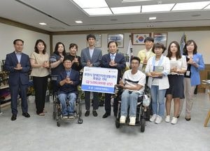 한빛이엔에스, 포천시 장애인 자립생활 후원금 기탁