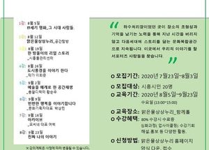 시흥시, 맑은물상상누리 서포터즈 2기 ‘맑은물 상상씨’ 모집