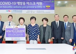 국제위러브유, 코로나19 진단키트·보건용 마스크 2만 매 지원···“에콰도르 국민 여러분, 힘내세요”