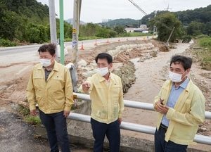 김기준 용인시의회 의장 등 백암면 등 수해 복구 현장 방문