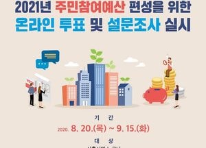 시흥시, 2021년 주민참여예산 선정 온라인 투표 시행