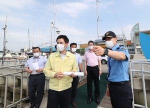 서철모 화성시장, 태풍 ‘바비’ 대비···바다 현장 점검