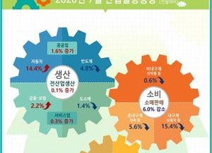 7월 국내 산업생산 지표 두달 연속 개선