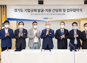 道·대한상의·道경제과학진흥원 기업규제 발굴·지원 업무협약· 간담회