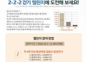 옹진군 워크온 앱으로 ‘2·2·2 걷기 챌린지’ 운영