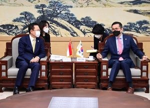 박남춘 인천시장, 에릭 테오 주한 싱가포르 대사 접견···포스트 코로나 시대 '함께 공유'