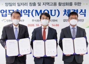 인천 서구-검단지식산업센터 "블루텍 일자리 창출·고용 활성화  협약" 체결