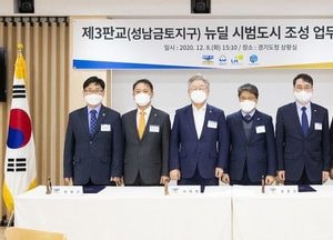 성남금토지구 ‘K-뉴딜 중심’으로 뜬다… 道, 성남시-LH-GH 시범도시 조성 업무협약 체결