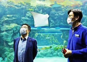 수원, 2천톤 규모 ‘아쿠아플라넷 광교’ 개관···‘갤러리아 광교 파사쥬’ 지하 1층