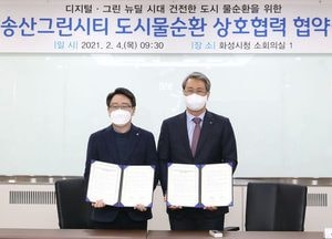 화성시-한국수자원공사, 송산그린시티 도시물순환 체계 구축 업무협약 체결
