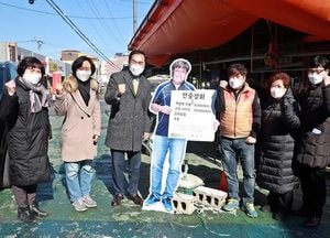 정장선 평택시장, 설 맞이 전통시장 상인 격려