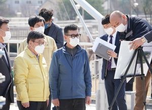 신동헌 광주시장, 경안 공공하수처리시설 증설사업 준공 현장 점검
