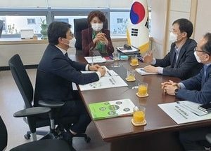 이재현 서구청장, 국제환경도시 제안...한정애 환경부장관과 면담