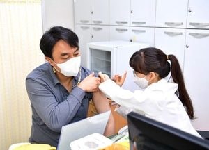 "불안해 하지 마시길” 김상호 하남시장, 보건서소 'AZ 백신 접종'