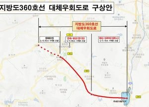 양주시청~광적 상습 교통난 해소…지방도 360호선 우회도로 건설