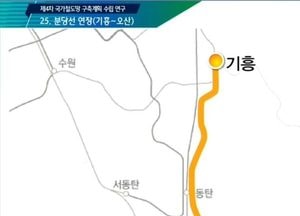 ‘분당선 오산~기흥 연장’ 국가철도망사업 신규 반영