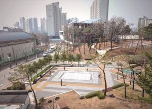 안성 청송근린공원에 바닥분수 설치