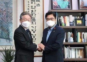우원식 의원, 이재명 지사 ‘지지 선언’···"가장 강력한 사회경제적 개혁 적임자"